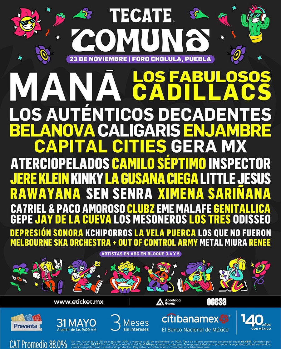 ¡El Festival Tecate Comuna 2024 se acerca con un cartel impresionante!