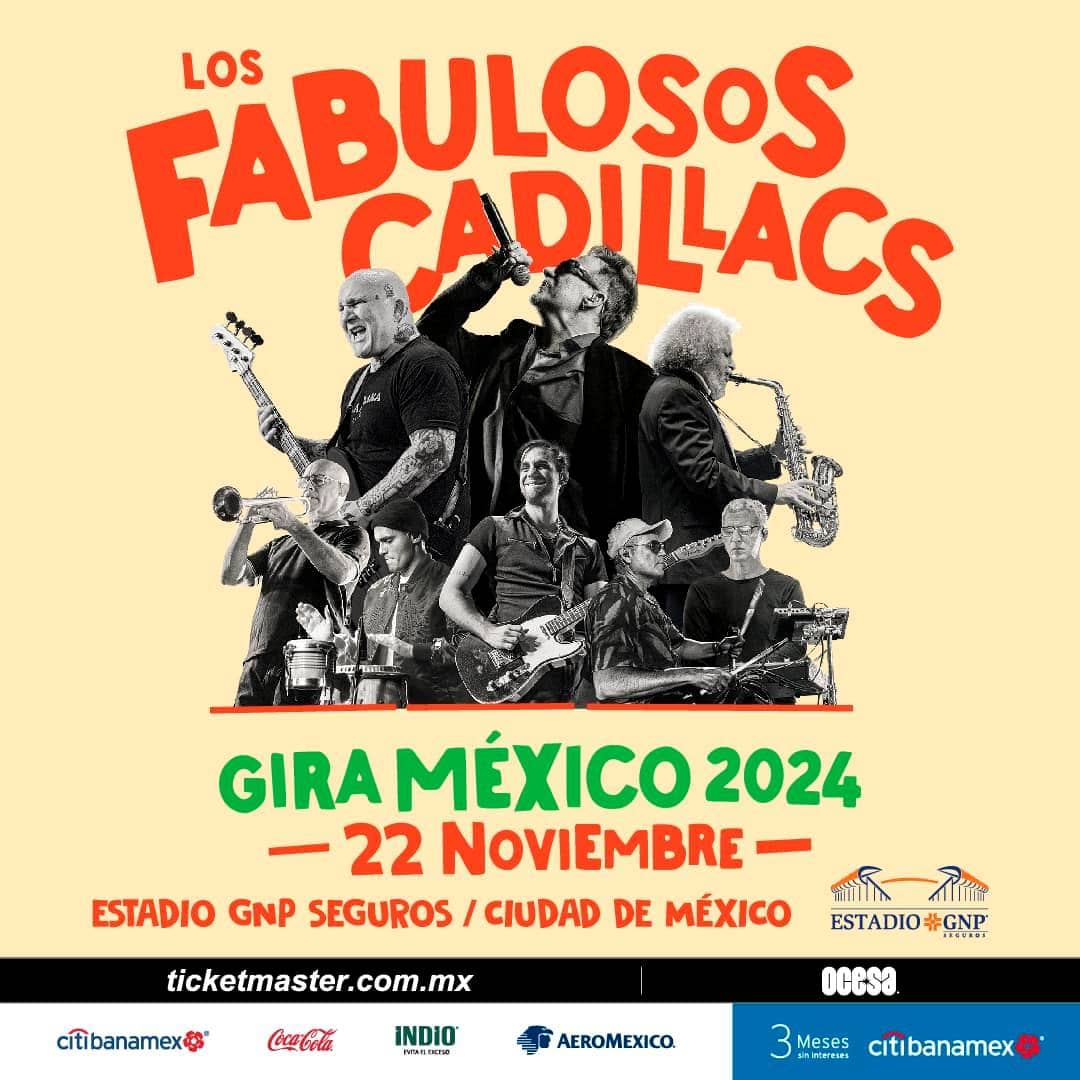 ¡Los Fabulosos Cadillacs llegan a la Ciudad de México este viernes 22 de noviembre!